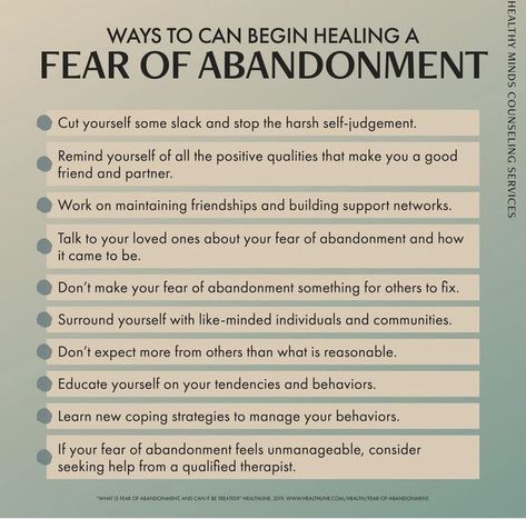 Fear Of Abandonment, Counselling Tools, Abandonment Issues, Mental Health Facts, Emotional Awareness, Therapy Worksheets, Mental Health Support, Coping Strategies, Positive Self Affirmations