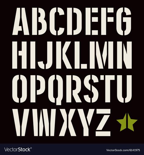 Stencil Letters Fonts, White Letters On Black Background, Stencil Words, Sign Lettering Fonts, Font Sans Serif, Pretty Script Fonts, Fonts Quotes, Stencil Font, Typography Alphabet