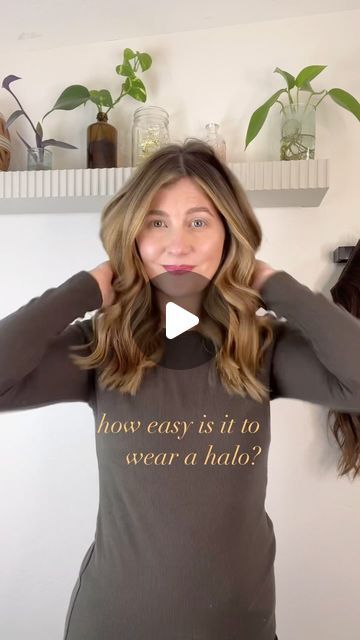 SO easy With halo extensions, there’s no clips & no fuss. They’re beginner friendly, but yo... Hairstyles With Halo Extensions, Hairstyles With Extensions Clip In, Halo Extensions, Halo Hair Extensions, Halo Hair, Hair Extensions, Halo, Hairstyles, Hair Styles