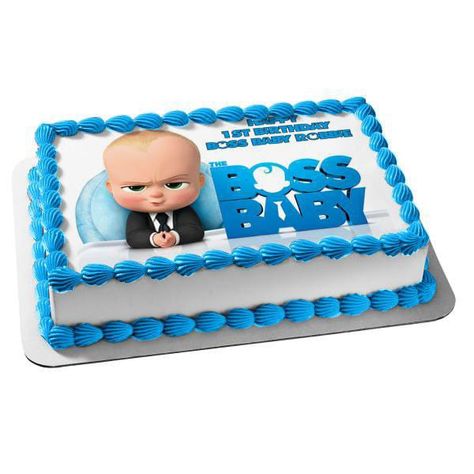 Bos Baby, Happy Birthday Boss, The Boss Baby, Boss Birthday, Baby Boss, Cake Image, Baby Cake Topper, Birthday Places, Edible Printing