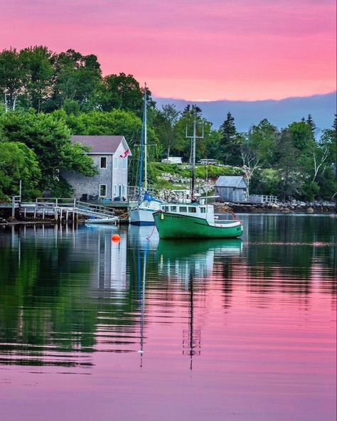 Pink Sky - Nova Scotia, Canada 🍁 Nova Scotia Landscape, Furnace Filters, Nova Scotia Canada, Southern Hospitality, Pink Sky, Southern Style, Nova Scotia, Places Around The World, Planet Earth