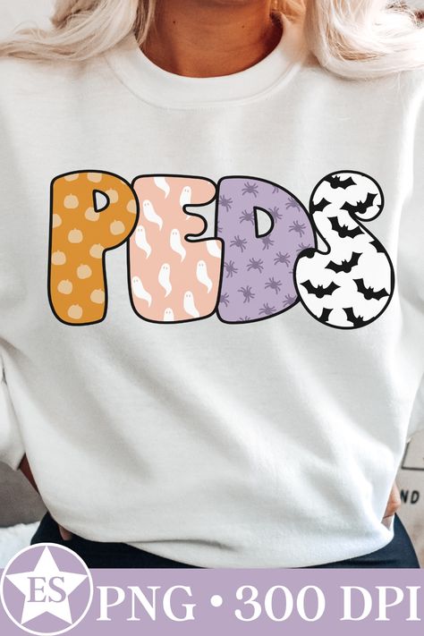 Spooky Shirts, Peds Nurse, Pediatric Nurse, Nurse Png, Pediatric Nursing, Nurse Shirt, Shirt Png, Nursing Shirts, Pediatrics