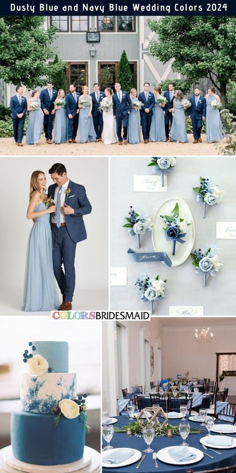 Wedding Colors For May 2024, Cinderella Blue Wedding Color Schemes, Wedding In Blue, Slate Blue Wedding Colors, Blue Colour Scheme Wedding, Ash Blue Wedding, Baby Blue Wedding Theme Color Combos, Steel Blue Wedding Colors, Dusty Blue Color Palette Wedding