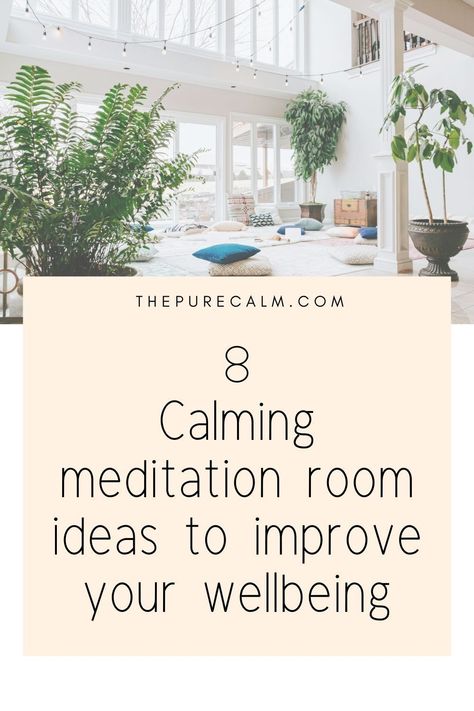 I always vouch for that one habit that keeps me cool, calm, and collected (mostly). It’s none other than my meditation practice. While a dedicated meditation room isn’t necessary to practice, it’s highly recommended. This post is about 8 calming meditation room ideas to take your meditation practice to the next level | Explore more about meditation rooms, why you should create one, and learn some inspiring meditation room ideas on how you can make one. Meditation Small Space Ideas, Peaceful Meditation Room, Small Space Meditation Area, Healing Room Ideas Meditation Space, Quiet Room Ideas Meditation Space, Blue Meditation Room, Small Meditation Room, Healing Room Ideas, Zazen Meditation