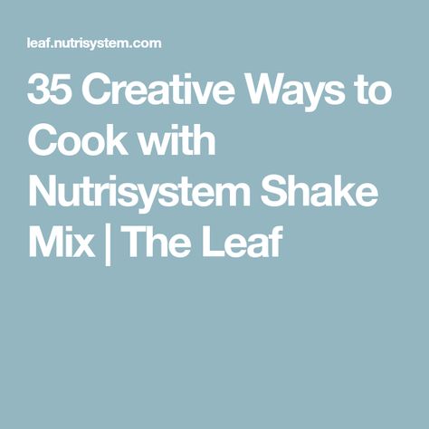 35 Creative Ways to Cook with Nutrisystem Shake Mix | The Leaf Protein Cake Pops, Nutrisystem Diet, Nutrisystem Recipes, Chocolate Smoothie Bowl, Vanilla Chia Pudding, Protein Overnight Oats, Protein Waffles, Protein Cake, Chocolate Cookie Dough