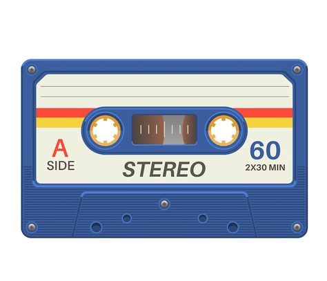 Printable Cassette Tapes, Retro Stereo, Yearbook Cover, Cassette Audio, Tape Cassette, Mighty Ducks, Audio Tape, Retro Items, Audio Cassette Tapes