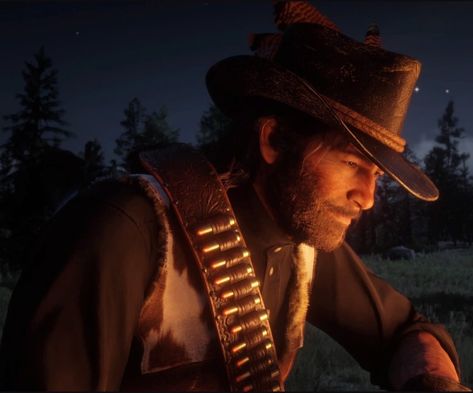 Arthur Morgan smiling sitting in front of a campfire Arthur Morgan Smiling, Arthur Morgan Smile, Rdr Characters, Dead Pictures, John Marston, Red Dead Redemption Ii, Red Redemption 2, Arthur Morgan, Rdr 2