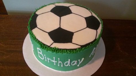 soccer+ball+cakes+for+10+year+old+|+Soccer+Ball+birthday+Cake Summer Birthday Cake, Soccer Ball Cake, Soccer Birthday Cakes, Cake Mix Muffins, Truck Birthday Cakes, Cake Pop Displays, Soccer Cake, 10 Birthday Cake, Soccer Birthday Parties