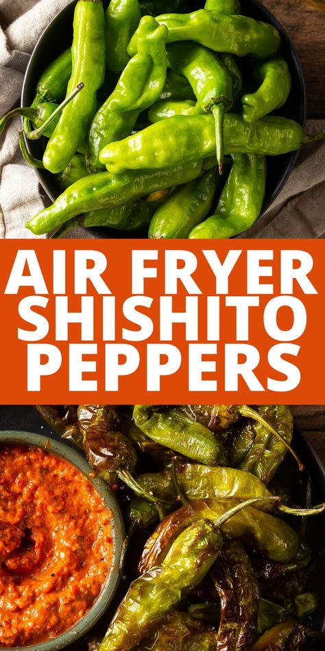 Shishito Peppers Recipe, Roasted Shishito Peppers, Shishito Pepper Recipe, Blistered Shishito Peppers, Blondie Recipes, Easy Delicious Appetizers, New Air Fryer Recipes, Shishito Peppers, Appetizers Recipes