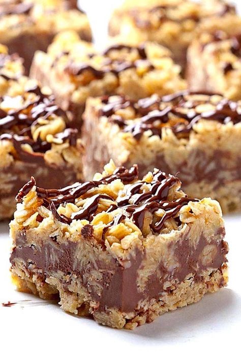 No Bake Chocolate Oatmeal Bars, Oatmeal Bars Recipes, Chocolate Oatmeal Bars, Easy No Bake Cookies, No Bake Oatmeal Bars, Chocolate Oatmeal Cookies, Chocolate Oats, Chocolate Oatmeal, Oatmeal Bars