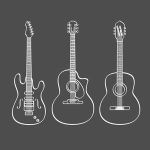 Guitar Vector, Guitar Drawing, Guitar Logo, Guitar Art, Art Et Illustration, Acoustic Guitars, Drawing Images, Art And Illustration, Applique Patterns