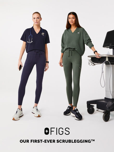 Like a legging — if leggings could survive a 36-hour shift, hold your snacks discreetly and look 100% professional. Warm Spring Outfits, Pt School, Nurse Style, Comfy Work Outfit, Nurse Things, Dental Hygiene Student, Traditional Black Tattoo, Vet Nurse, Dream Items