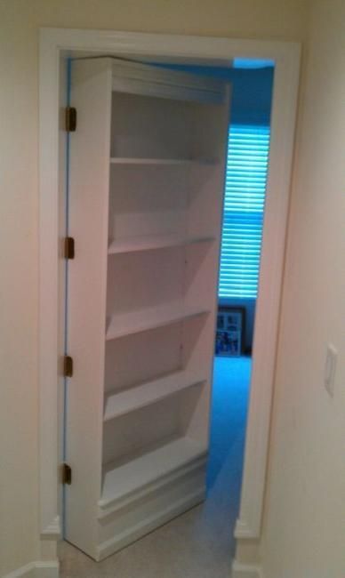 Space Saving Interior Doors with Shelves Offering Convenient Storage for Small Spaces Secret Door Bookshelf, 21 Decorations, Space Saving Interior, Dold Dörr, Doors With Shelves, Thankful Cards, Thanksgiving Setting, Bedroom Door Decorations, Hidden Door Bookcase