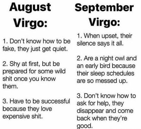 Virgo Signs, All About Virgo, Virgo Personality, Virgo Star Sign, Virgo Memes, Virgo Girl, Virgo And Scorpio, Virgo Traits, Virgo Love