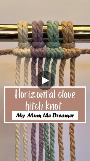 Macrame Cord Storage, Clove Hitch Knot, Hitch Knot, Overhand Knot, Small Macrame, Cord Storage, Macrame Patterns Tutorials, Macrame Ideas, Macrame Knots