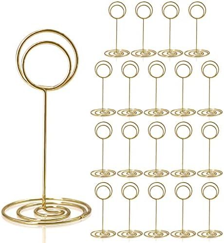 HomWanna Table Number Holders 20Pcs - 3.35 Inch Place Card Holder Table Number Stands for Wedding Party Graduation Reception Restaurant Home Centerpiece Decorations Office Memo Picture Photo (Gold) : Amazon.co.uk: Home & Kitchen Wire Picture Holders, Graduation Reception, Wedding Table Number Holders, Office Memo, Table Number Stands, Short Table, Table Number Holders, Table Card Holder, Place Card Holder