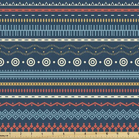 Amazon.com: Lunarable Tribal Fabric by The Yard, Colorful Geometric Mexican Pixel Art Pattern Indigenous Native Style, Decorative Fabric for Upholstery and Home Accents, 2 Yards, Red Blue Indigenous Pattern, Native Style, Pixel Art Pattern, Aztec Pattern, Sewing Stores, Fabric Decor, Fabric By The Yard, Pattern Art, Home Accents