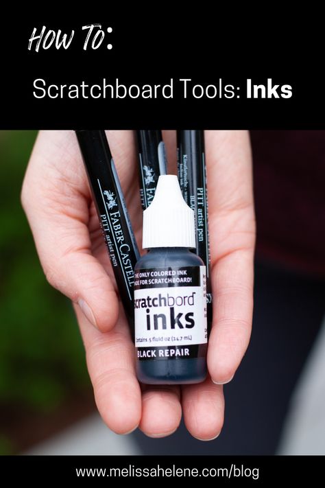 How to use ink washes and ink pens on scratchboard artwork - artist blog for scratchboard artists by Melissa Helene, Wisconsin scratchboard artist. Using ink and pens to create photo-realistic scratchboard artwork | www.melissahelene.com | #blog #blogpost #artblog #artistblog #scratchboard #scratchboardlesson #scratchboardtechniques #howto #howtoblog #scratchboardartwork #scratchboardartist #artists #drawinglessons #drawingtechniques #learnscratchboard Scratchboard Art Lessons, Scratchboard Techniques, Scratchboard Artists, Scratchboard Drawings, Scratchboard Art, Pitt Artist Pens, Fun Mail, Scratch Art, Artist Blog