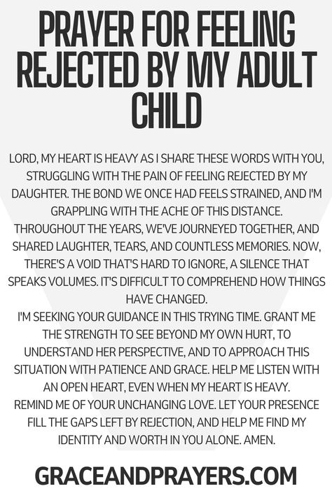 Seeking prayers for rejection? Then we hope you can use these 6 reflective prayers to deal with rejection in your life and draw strength from God! Click to read all prayers for rejection. Poems On Rejection, Prayers To Break Generational Curses, Prayers Against Rejection, Rejection Is Divine Protection, Spirit Of Rejection, Strength From God, Family Prayers, My Heart Is Heavy, Short Prayers