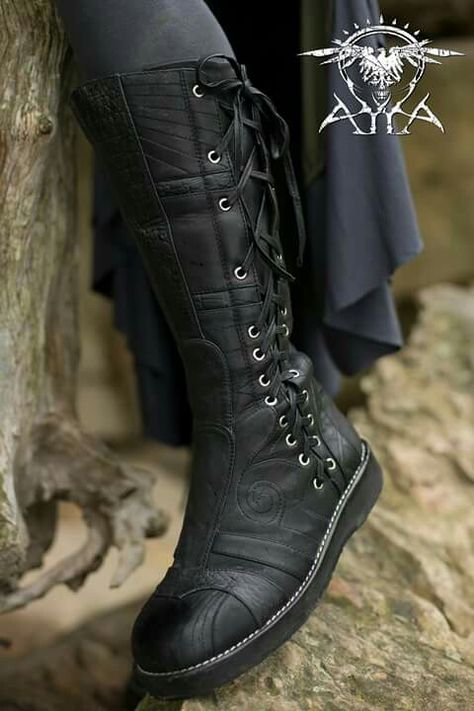 Medieval Shoes, Medieval Boots, Steampunk Boots, Motorcycle Boots, Designer Boots, Moto Boots, Alternative Fashion, Knee High Boots, Fashion Boutique