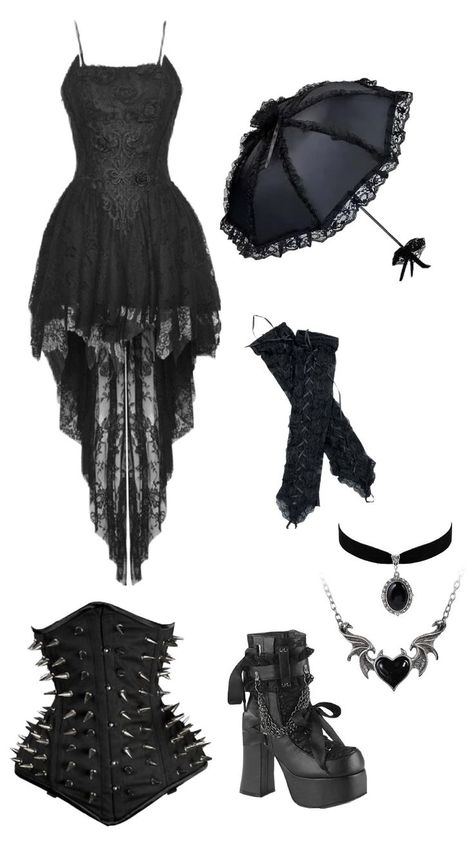 Halloween Costum, Goth Fits, Gothic Clothes, Goth Aesthetic, Alt Fashion, Goth Outfits, Character Outfits, Retro Outfits, Goth Fashion