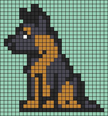 Alpha pattern #134201 variation #309550 | BraceletBook Cross Stitch German Shepherd, German Shepherd Cross Stitch Pattern, German Shepherd Pixel Art, Crochet German Shepherd Pattern Free, Dog Alpha Pattern, Pearled Bead, Pixel Grid, Kids Knitting, Cross Stitch Stocking