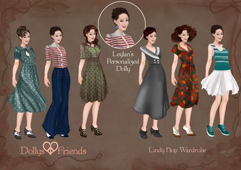 A paper doll commission for beautiful Leylan, she has chosen to have herself illustrated as a dolly with Lindy Hopper fashion style outfits. But you can have your OCs as dollys and build &nbs... Lindy Hop Outfit Women, Lindy Hop Outfit, Lindy Hop Dress, Swing Dance Outfit, Dancer Outfits, Fashion Style Outfits, Dance Style, Dance Clothing, Lindy Hop