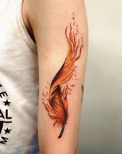 Rebirth Tattoos, Phoenix Feather Tattoos, Feather Tattoo Meaning, Phoenix Tattoo Feminine, Small Phoenix Tattoos, Phoenix Bird Tattoos, Phoenix Tattoo Design, Feather Tattoo Design, Flame Tattoos