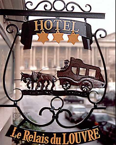 Tradition and charm, welcome to Le Relais du Louvre, Paris by Travellergirl1, via Flickr Paris Building, Architecture Pictures, Hotel Sign, Paris Graphic, Storefront Signs, Photos Travel, Trade Sign, Pub Signs, Shop Sign