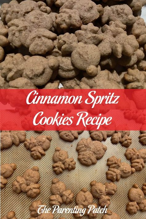 Recipe for cinnamon spritz cookies using unsalted butter, white sugar, eggs, whole milk, vanilla extract, cinnamon, baking powder, and flour. via @ParentingPatch Buttercup Squash Soup Recipe, Hot Dog Onion Sauce Recipe, Cinnamon Cookies Recipes, Spritz Cookie Recipe, Squash Soup Recipe, Cranberry Sauce Recipe, Cinnamon Cookies, Spritz Cookies, Cinnamon Recipes