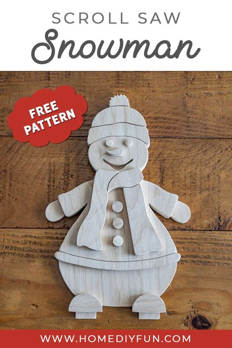 Scroll saw snowman made out of plywood Scrollsaw Christmas Patterns, Woodworking Patterns Free, Scroll Saw Projects Christmas, Wood Craft Patterns Templates Free Printable, Christmas Wood Decor Ideas, Wooden Snowmen Diy, Free Scroll Saw Patterns Printable, Scroll Saw Christmas Projects, Printable Gnome Patterns Free