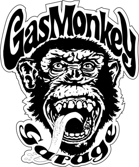 Gas Monkey Garage Logo, Richard Rawlings, Garage Logo, Monkey Logo, Monkey Stickers, Monkey Garage, Gas Monkey Garage, Free Gas, Monkey Face