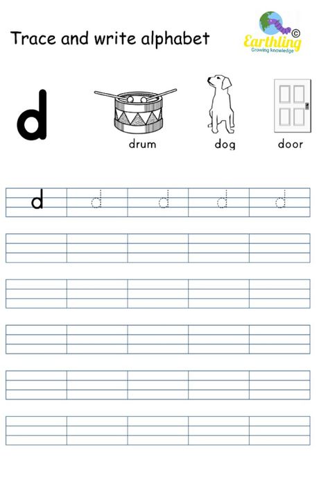 D Worksheet, Lowercase Letters Practice, Grade R Worksheets, Alphabet Letter Worksheets, Writing Practice Sheets, Handwriting Practice Worksheets, Pre Writing Activities, Tracing Worksheets Preschool, Alphabet Practice