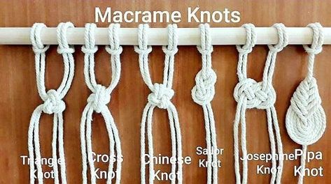 Diy Macrame Plant Hanger Easy, Josephine Knot, Basic Macrame Knots, Sailor Knot, Simpul Makrame, Basic Macrame, Pola Macrame, Macrame Wall Hanging Tutorial, Free Macrame Patterns