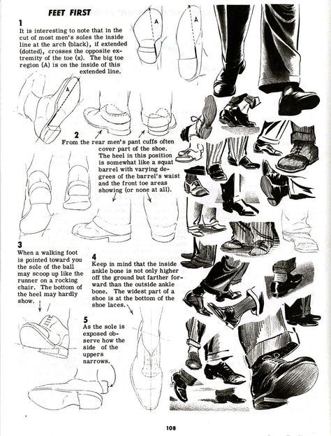 Academy of Art Character and Creature Design Notes: Foot (and Shoe) Reference Part 2 Character Design Cartoon, 인물 드로잉, Guy Drawing, Anatomy Reference, Drawing Clothes, Drawing Lessons, Character Design References, Drawing Tips, Creature Design