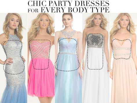 Types Of Prom Dresses, Different Prom Dresses, Best Formal Dresses, Dress Body Type, Different Dress Styles, Cocktail Dress Style, Below The Knee Dresses, Strapless Prom Dress, Best Prom Dresses