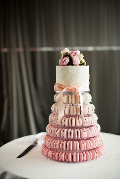 Macaroon Wedding Cakes, Wildflower Cake, Diy Wedding Food, Wedding Macarons, Macaron Cake, Small Wedding Cakes, Pink Wedding Cake, Wedding Table Flowers, Sydney Wedding