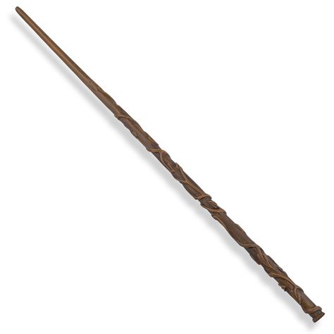 Hermione Granger's wand was 10¾" long, made of vine wood, and possessed a dragon heartstring core. The wand was manufactured by Garrick Ollivander sometime before Hermione's education at Hogwarts School of Witchcraft and Wizardry. Hermione presumably obtained her wand from Mr Ollivander when she was eleven years old, shortly before beginning at Hogwarts School of Witchcraft and Wizardry in 1991. Hermione Granger Wand, Hermiones Wand, Garrick Ollivander, Dragon Heartstring, Powerful Magic, Oliver Wood, Witch Wand, Harry Potter Shop, Harry Potter Spells