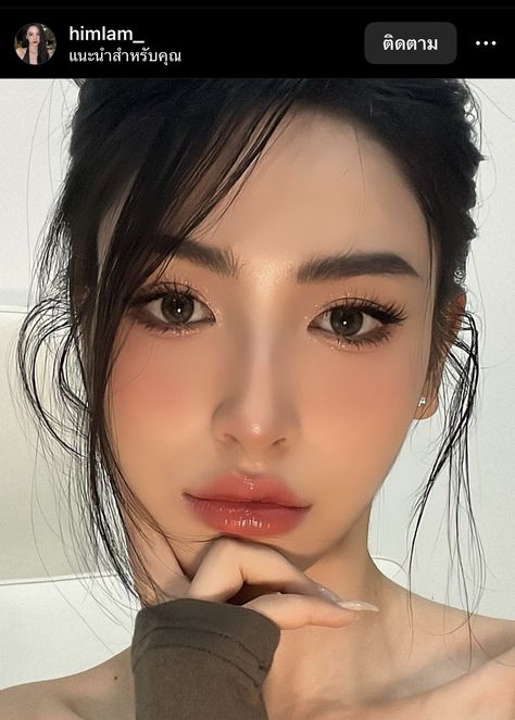 Red Carpet Make Up Look, Korean Evening Makeup, Asian Lip Tutorial, Smoky Asian Eye Makeup, Thai Eye Makeup, Thai Makeup Looks, Graduation Look Makeup, Asian Wedding Makeup, Makeup Cantik