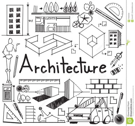 Architecture and architect design building exterior doodle icon. Illustration about education, drawing, automobile, blueprint, dummy, entrance, doodle, creative, apartment - 70422532 Architecture Memes, Architecture Symbols, Architecture Blueprints, Architecture Icons, Architecture Panel, Architecture Wallpaper, Architecture Quotes, Architecture Design Sketch, Architecture Drawing Art