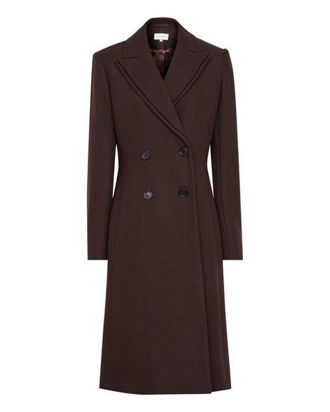 Reiss - Brown Niles - Lyst Brown Coat Women, Double Breasted Coat Women, Brown Coat, Coat Women, Double Breasted Coat, Outerwear Coats, Double Breasted Suit Jacket, 404 Page Not Found, Double Breasted