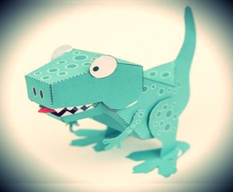 Articulated Tyrannosaurus Rex Paper Toy - by Rob Ives - via Brother - == -  This very nice paper toy of a funny T-Rex with articulated jaws and members was created by designer Rob Ives, comissioned by Brother website. Paper Origami Diy, Dinosaur Printables, Valentine Day Boxes, Paper Toy, Dino Party, 3d Paper Crafts, Paper Crafts Origami, Craft Projects For Kids, Valentine Box