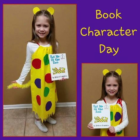 Dr . Seuss Week - Put Me In The Zoo no sew costume Dr Seuss Book Character Costumes, Dr. Seuss Costumes, Childrens Book Character Costumes, Book Character Costume, Kids Book Character Costumes, Sew Costume, Dr Seuss Costumes, Dr Seuss Preschool, Dr. Seuss Book