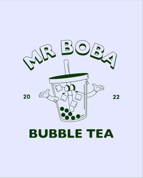 Bubble Tea Graphic Design, Bubble Tea Shop Name Ideas, Boba Tea Logo Design, Milk Tea Branding, Boba Tea Branding, Bubble Tea Branding, Boba Logo Design, Bubble Tea Logo Design, Boba Tea Logo