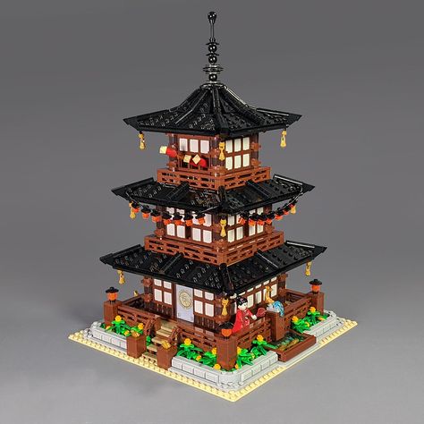 The Pagoda | Traditional Pagoda, full with interiors! Instru… | Flickr Brick Vault, Lego Ninjago City, Interior Design Portfolio Layout, Big Lego, Portfolio Design Layout, Lego House, Lego Design, Lego Projects, Lego Building