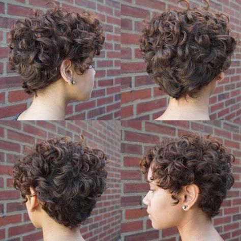 Pixie Beauty, Pixie Highlights, Pixie Color, Wavy Pixie Haircut, Pixie Ears, Pixie Cut Curly Hair, Short Wavy Hairstyles, Short Curly Hairstyles For Women, Curly Pixie Hairstyles