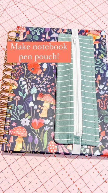 Ipad Case Pattern, Make A Notebook, Notebook Pouch, Journals And Notebooks, Pen Pouch, A Notebook, Pencil Cases, Easy Sewing Projects, Pencil Pouch