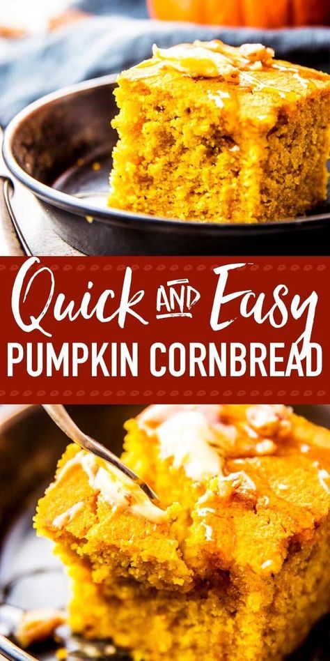 Pumpkin Recipes Side Dish, Pumpkin Cornbread Recipe, Pumpkin Cornbread, Pumpkin Recipes Dinner, Cornbread Recipe Sweet, Savory Pumpkin, Savory Pumpkin Recipes, Pumpkin Soup Recipe, Pumpkin Recipe