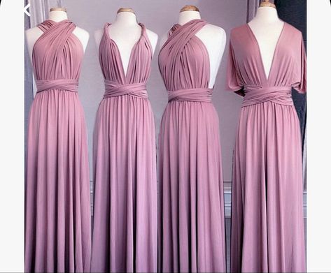 Beachy Bridesmaid Dresses, Rustic Wedding Summer, Rust Dresses, Beach Wedding Rustic, Dusty Rose Bridesmaid Dress, Vestido Convertible, Dusty Rose Bridesmaid, Rose Bridesmaid, Multiway Bridesmaid Dress