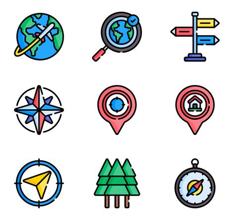 50 Geography icons for personal and commercial use. Special lineal icons. Download at flaticon.com now! #Flaticon #icons #maps #navigation #geography Geography Design Art, Geography Related Drawings, Geography Doodles, Geography Icon, Geography Stickers Printable, Geography Stickers, Geography Design, Google Maps Icon, Heading Design